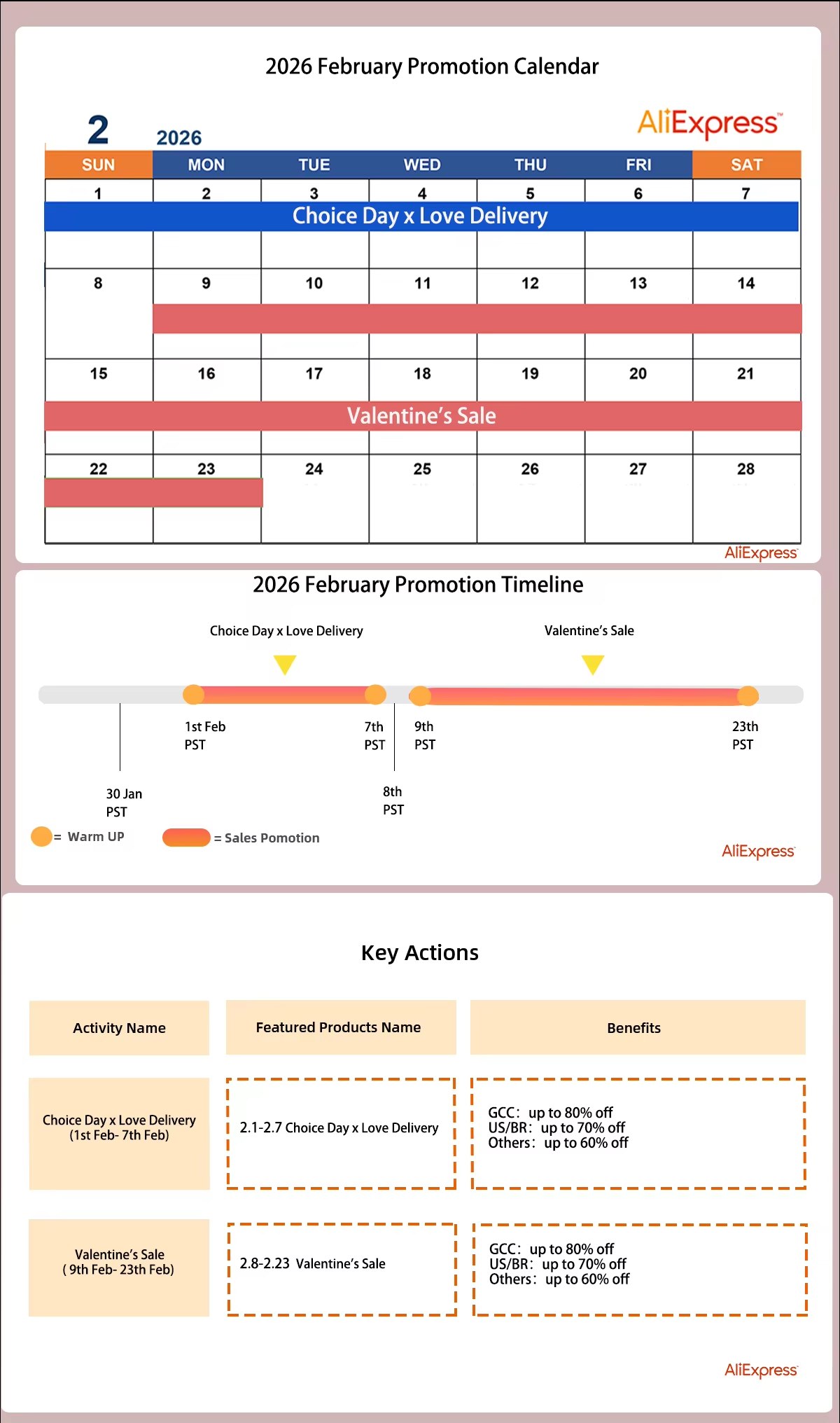 Discount Calendar for this month